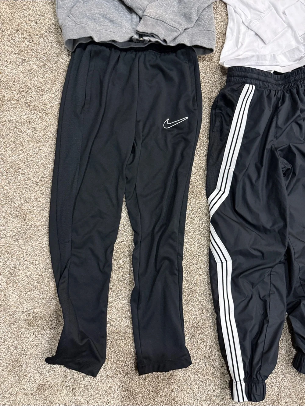 Nike Kids Black, Gray & White Activewear Set with Logo Tee
